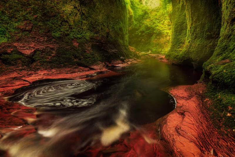 De Devil's Pulpit in Schotland