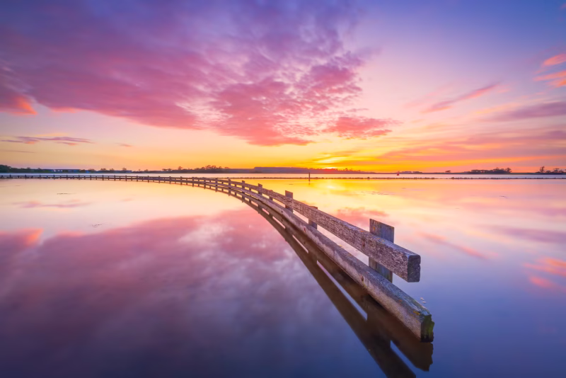 Zonsondergang bij Grote Piet aan het Veerse Meer