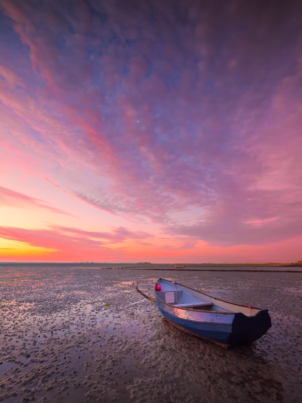 Zonsopkomst bij Krabbendijke aan de Oosterschelde in Zeeland