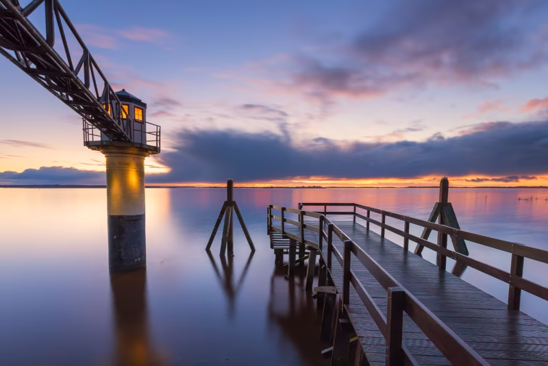 Het Radiobaken in het Lauwersmeer bij Anjum