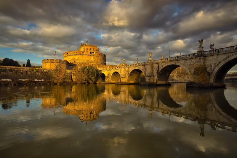 De Engelenbrug en Engelenburcht - Castel Sant' Angelo, Rome, Italie
