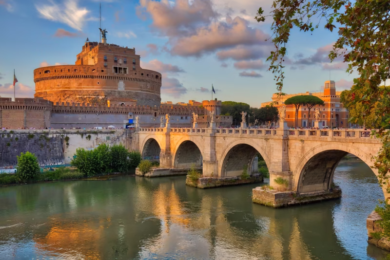 Rome met de Engelenbrug en castel sant'angelo