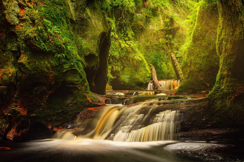 De Devils Pulpit waterval in Schotland