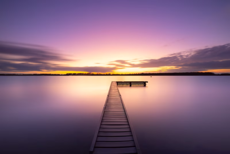 Zonsondergang op het Veerse meer in Zeeland